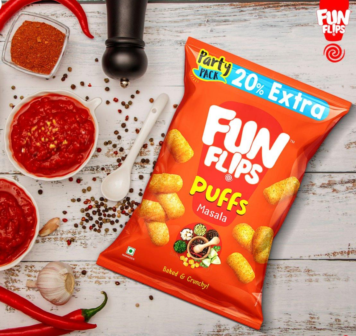 Fun Flips Masala | 20 Rs Pack | DESIE CRAVINGS